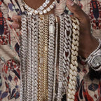 Iced Out Bling Miami Cuban Chain Necklace Gold Silver Color CZ Cubic Zirconia Link Men Women Hip Hop Jewelry