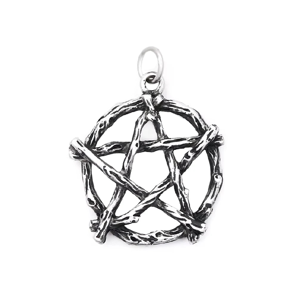 Gothic Steel Pendant Vintage Pentagram Punk