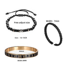 Luxury Set Enamel Eye Bracelet Roman Bracelet Royal Crown Charm Men Stainless Steel Geometry Pulseiras Open Adjustable