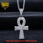 Iced Out Cross Pendant — 925 Silver