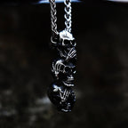 Gothic Skull Stainless Steel Pendant Necklace