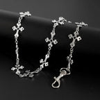 Punk Jeans Pants Chain Multi Layer Chain Punk Cross Charm Waist Wallet Chain Harajuku Belt for Hip Hop Dancers