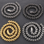 12MM Width Men's Stainless Steel Skull Head Link Chain Necklace Punk Rock On Neck Skeleton Jewelry Gothic Style
