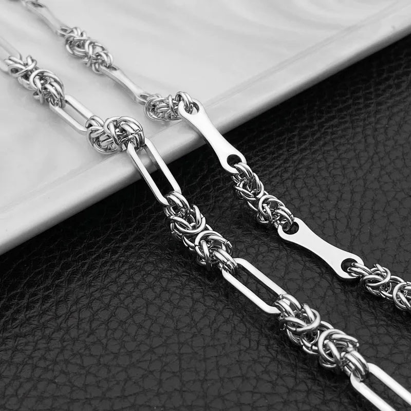 Byzantine Chain Bracelet — Simple Aesthetic, 316L Stainless Steel