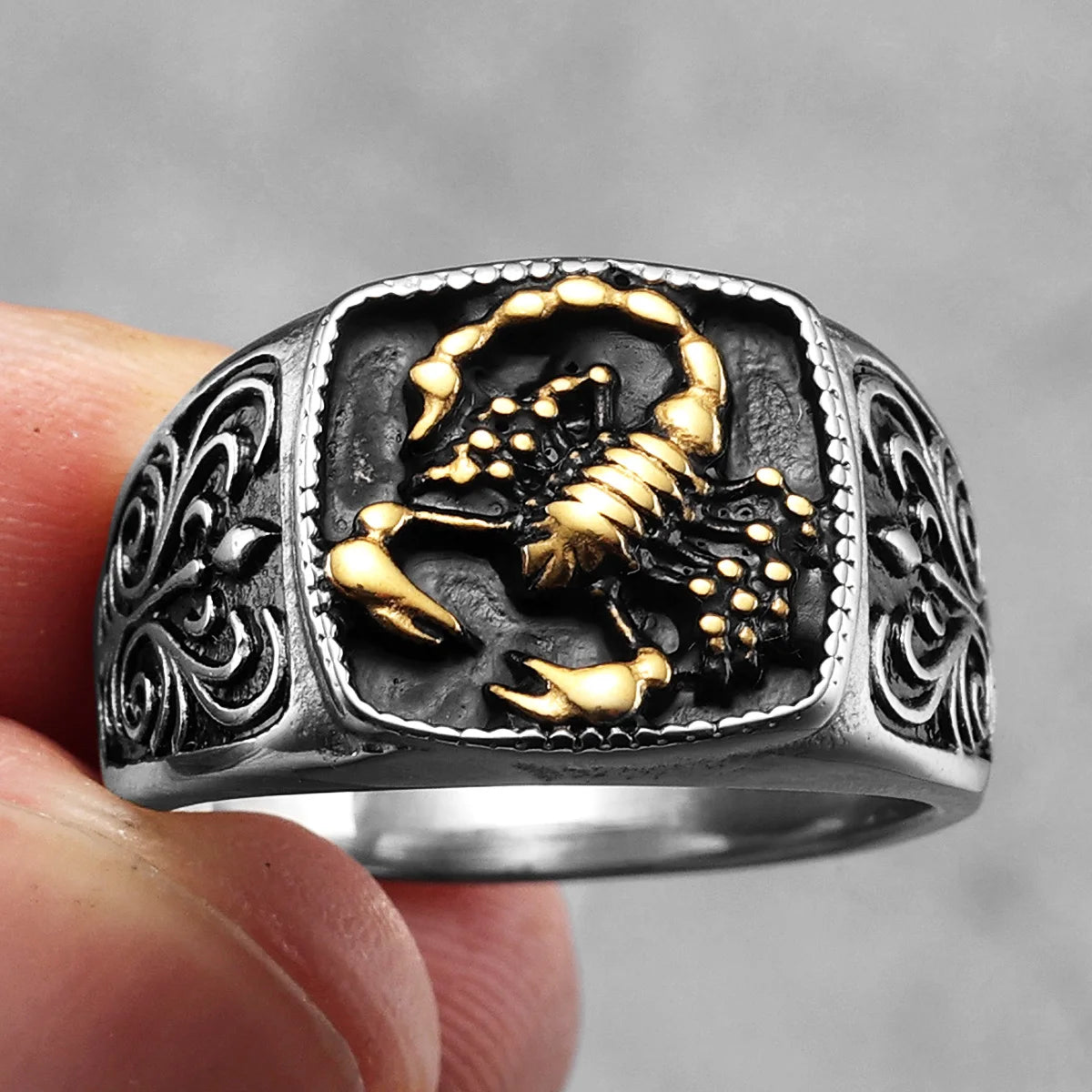 Scorpion Carving Stainless Steel Men Rings Punk New In For Male Women Fashion Jewelry Creativity Gift