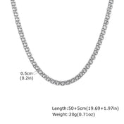 Minimal Stainless Steel Chain Waterproof Collar