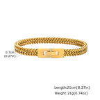 Gold Chunky Chain Bracelet — Stainless Steel