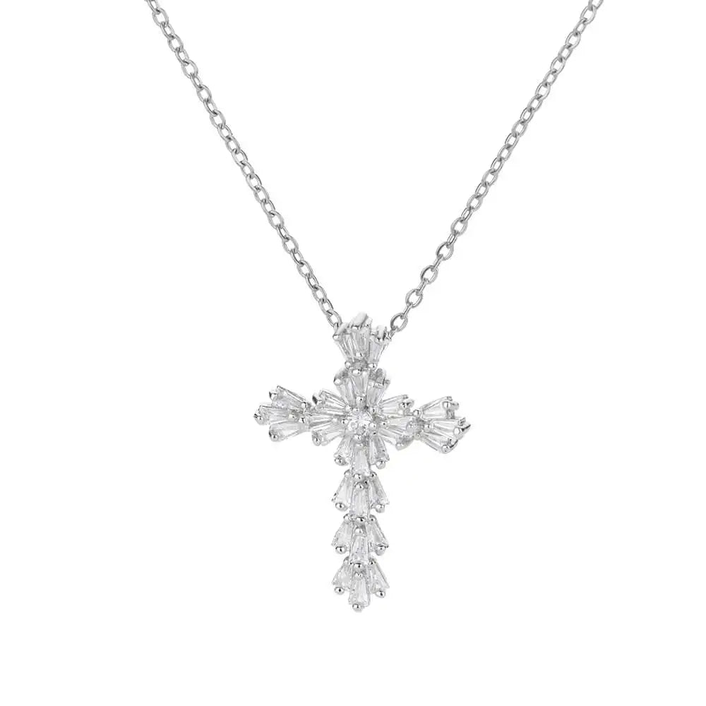 Stainless Steel Tree of Life Cross Necklaces for Women Gold Color Chain Necklace Aesthetic Collar Jewelry Accessories Gift