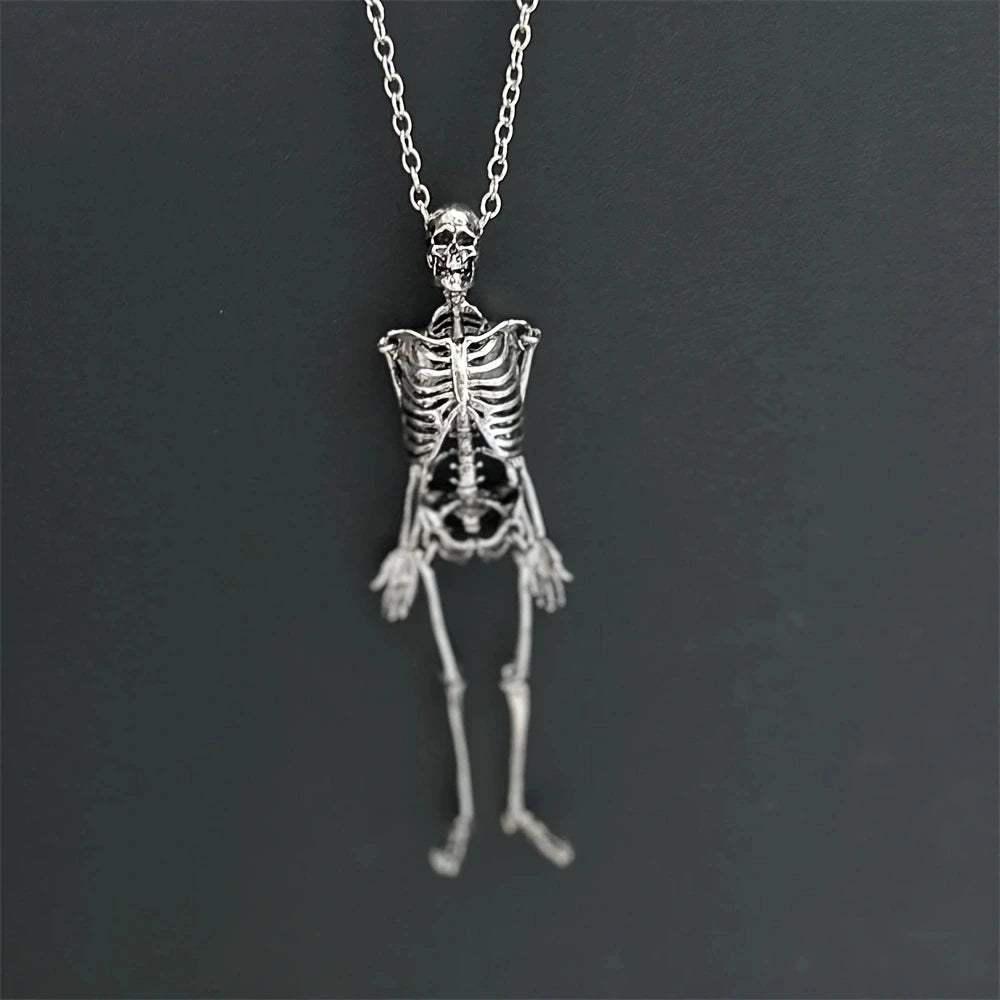 Oversized Skeleton Pendant Necklace — Statement