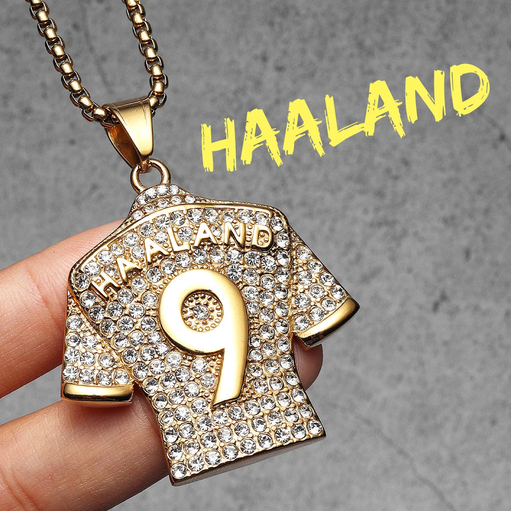 Football Jersey Pendant Necklace — Stainless Steel
