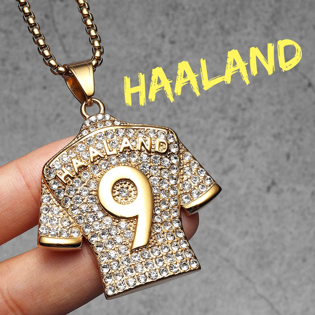 Football Jersey Pendant Necklace — Stainless Steel