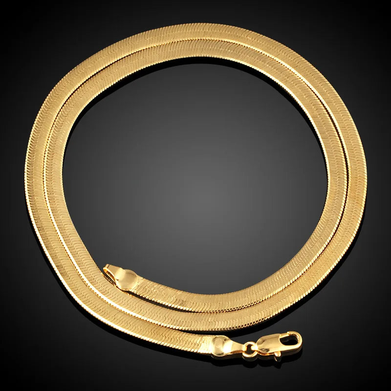 Draped Collarbone Blade Necklace — Gold-Tone Metal