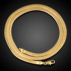 Draped Collarbone Blade Necklace — Gold-Tone Metal