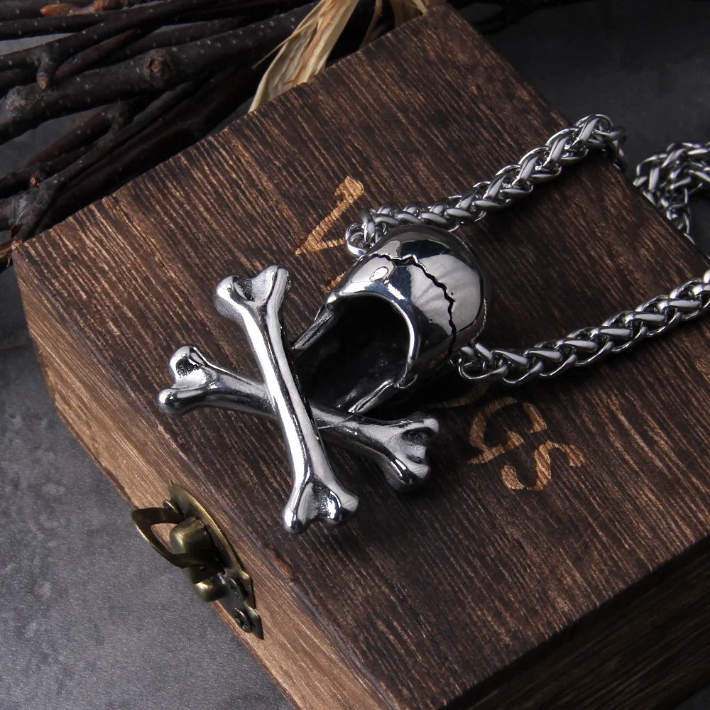 Skull Chain Pendant Necklace — Stainless Statement