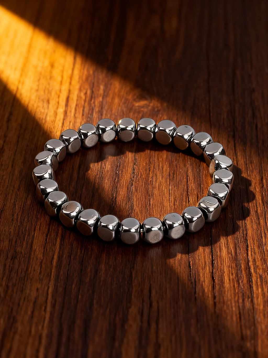 Men's Bracelet Natural Stone Hematite Arrow Bead Beaded Bracelet for Vigour Protection Strength Confidence & Grounding Jewelry