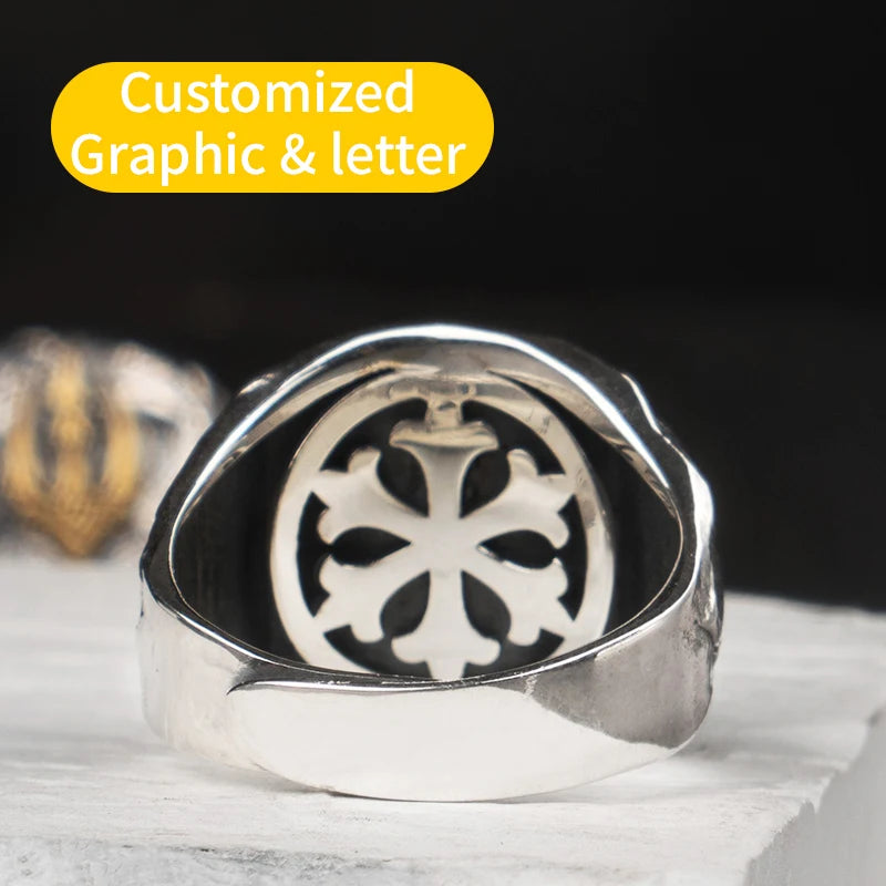 Trident Ring Trendy Male God Silver Ring cooper Punk Poseidon Fashion Jewelry