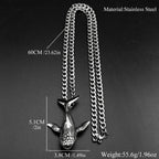 Viking Steel Pendant 316L Whale Punk Gothic