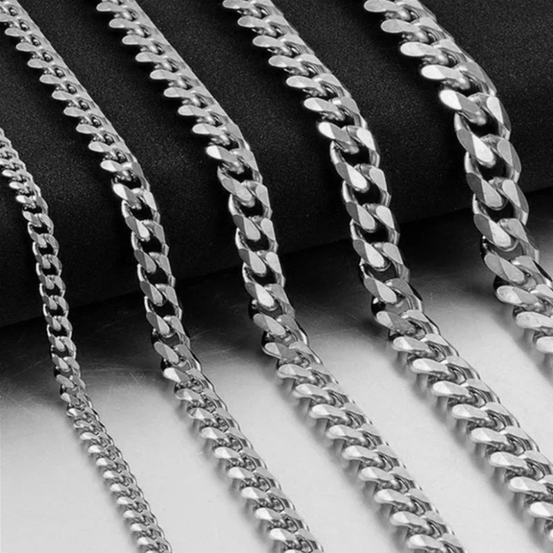 Cuban Chain Necklace 3-9mm — Stainless