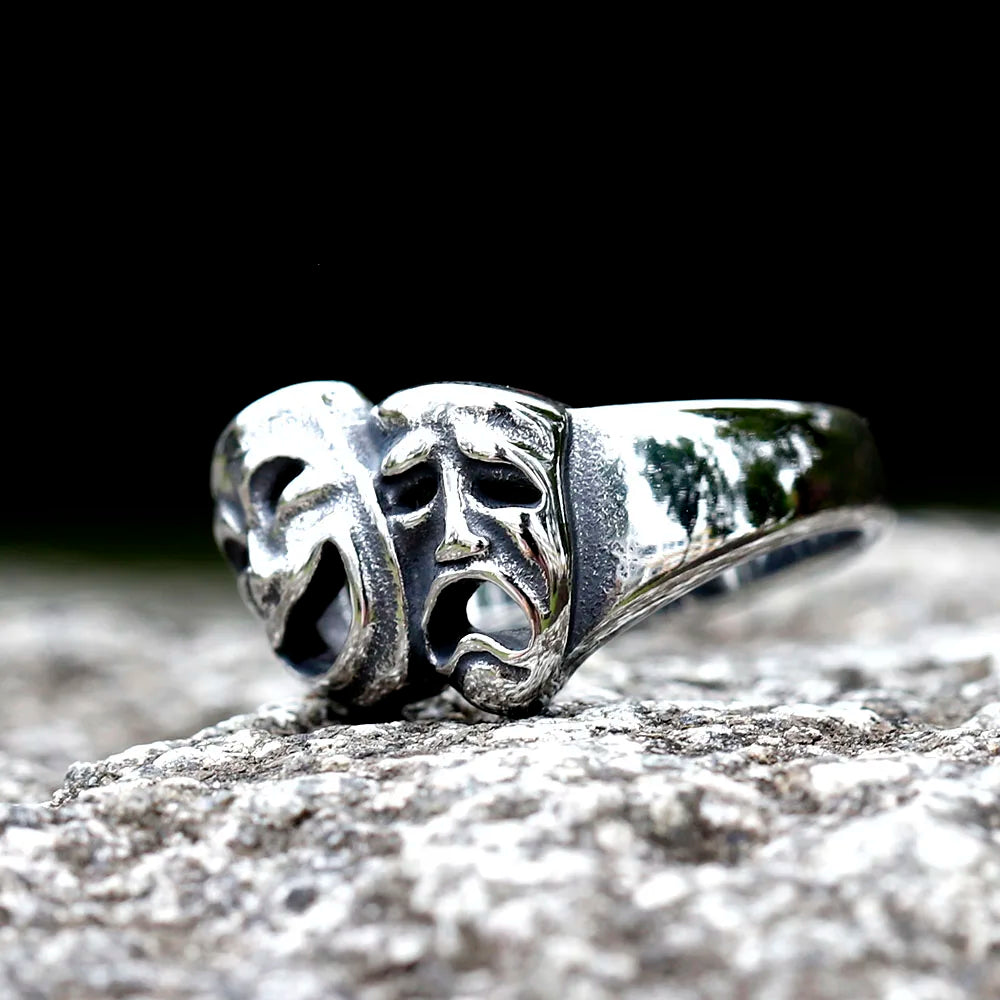 2023 New 316L Stainlesss Steel Cry and Smile Ring For Man Women Good Polished Couple Gift Fashion Jewelry for gift free