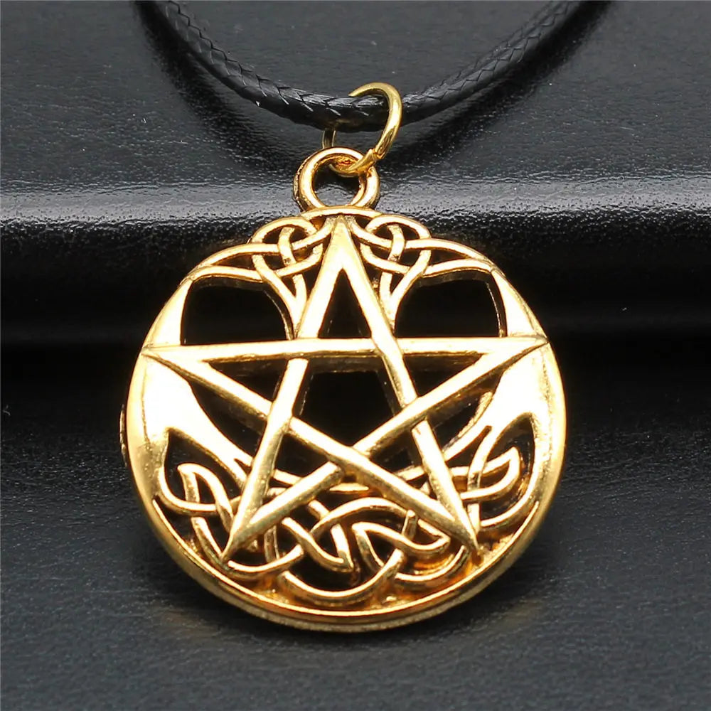 Cute Pentagram Necklace Leather Chain 45Cm Male Jewelry Evening Cheapest Items