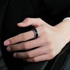 Rings For Men 9mm Original Male Classics Black Lassa Craft Comfort Fillet Party Engagement Gift Jewelry,Engraving