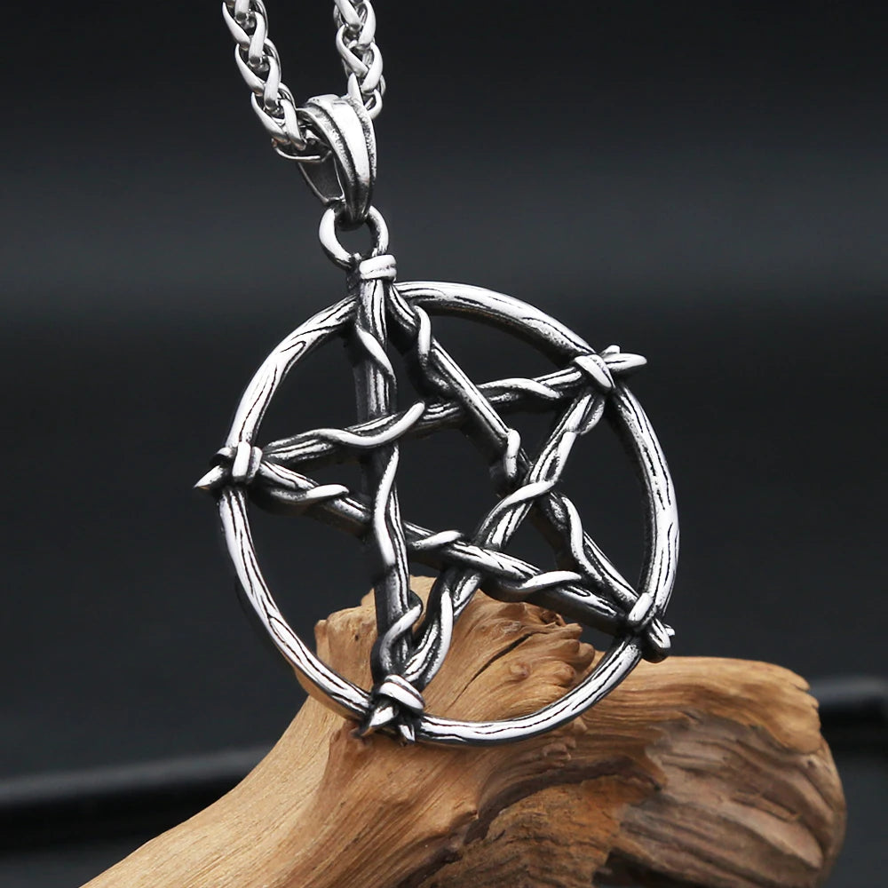 Star Steel Pendant Vintage David Punk Pentagram