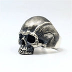 BOCAI New Punk Rock Skull Ring for Man Real S925 Silver Handmade Retro Personality Domineering Tough Guy Jewelry Accessory