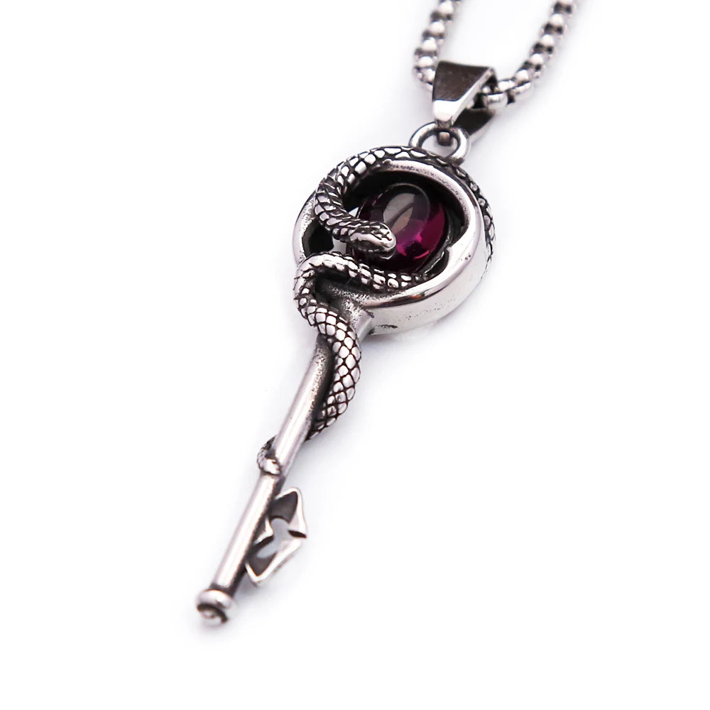Snake Stainless Steel Pendant Necklace