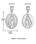 Virgin Mary Stainless Steel Pendant Necklace