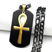 Egyptian Ankh Cross Pendant Necklace — Stainless Steel