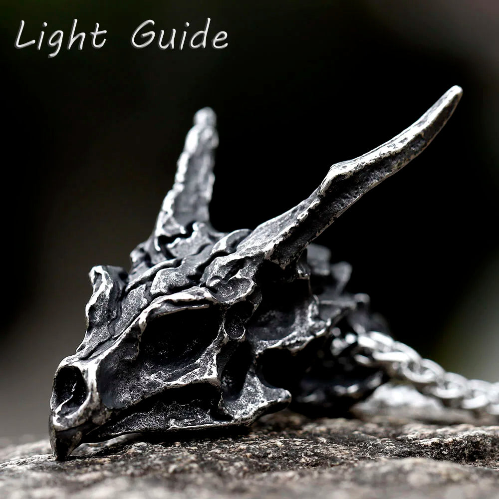 Dragon Skull Pendant Necklace