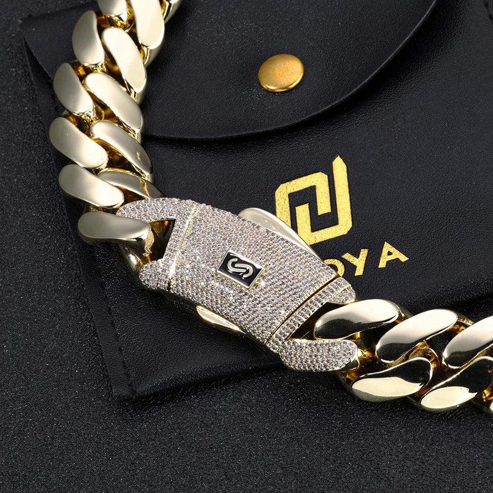 Gold Cuban Chain Necklace 14K Monaco