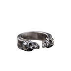 Double Skull Ghost Ring — Stainless Steel