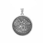Archangel Wing Cross Stainless Steel Pendant Necklace