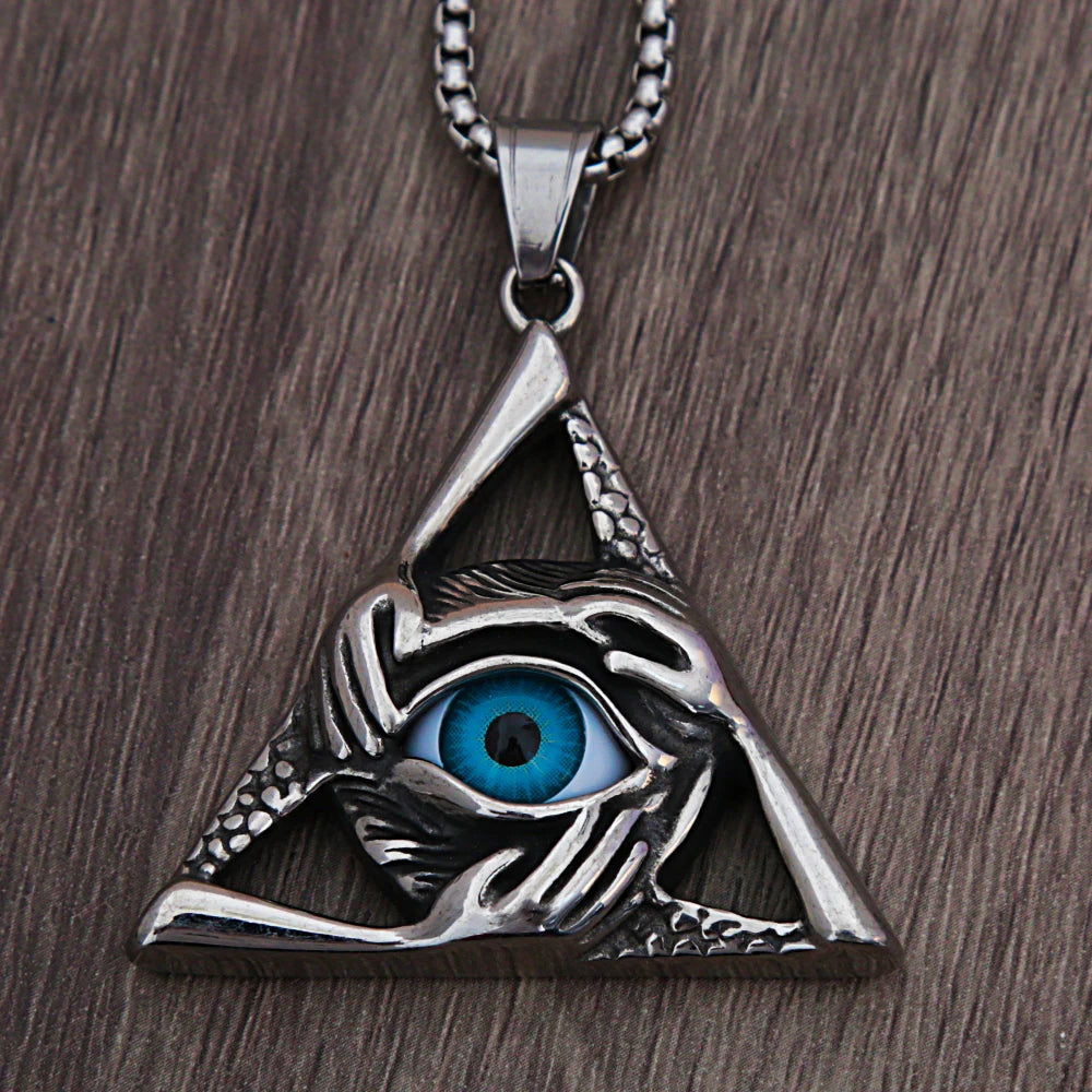 Evil Eye Pendant — Stainless Steel