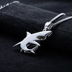 Iced Out Shark Pendant — 925 Silver