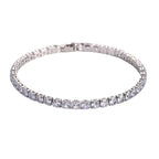 Luxury Hiphop Iced Out 4mm Cubic Zirconia Crystal Tennis Bracelets For Women Men Gold Color Silver Color Bracelet Chain Jewelry