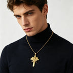 Poland Eagle Cross Necklace Golden Plated Stainless Steel Pendant Necklaces For Men Women Patriotic Jewelry 2026 Trendy