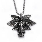 Six-Wing Angel Pendant Necklace — Stainless Steel