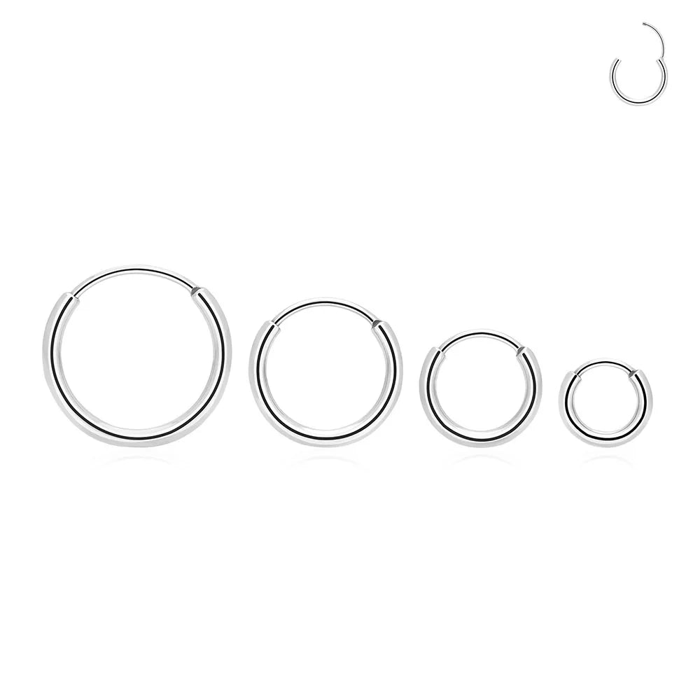 G23 Titanium Open Circle Earrings Cool Air Personality Open Men's And Women's Fashion Tragus Piercing Jewelry Simple Earrings