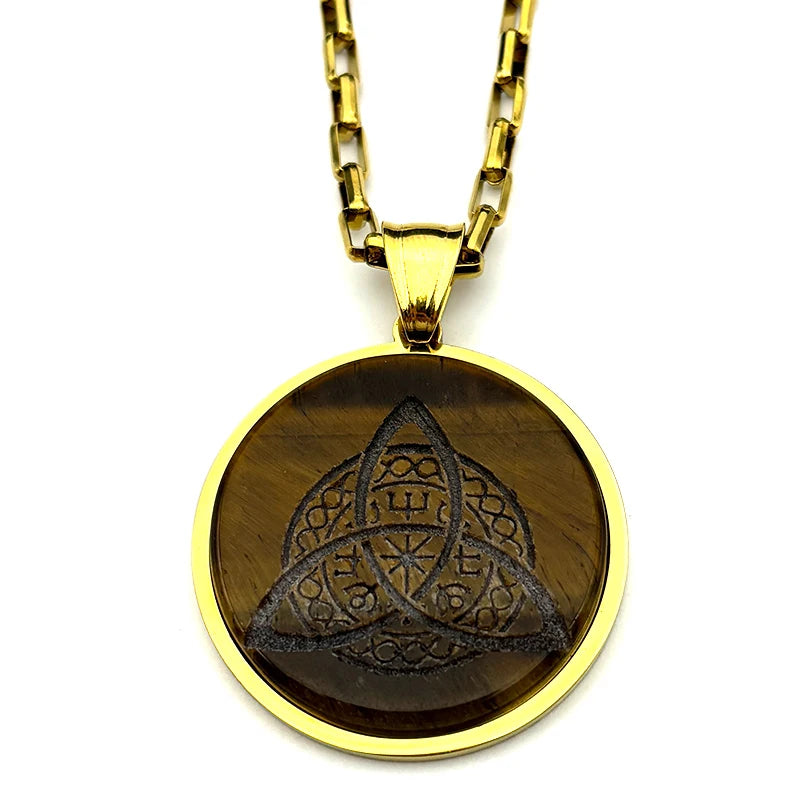 Celtic Gold Pendant Irish Trinity Knot Witchcraft