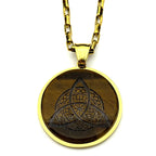 Celtic Gold Pendant Irish Trinity Knot Witchcraft