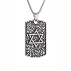 Trendy Mogan David Star Pendant High-Quality Alloy Israel Jewish Star of David Necklace for Men Jewelry