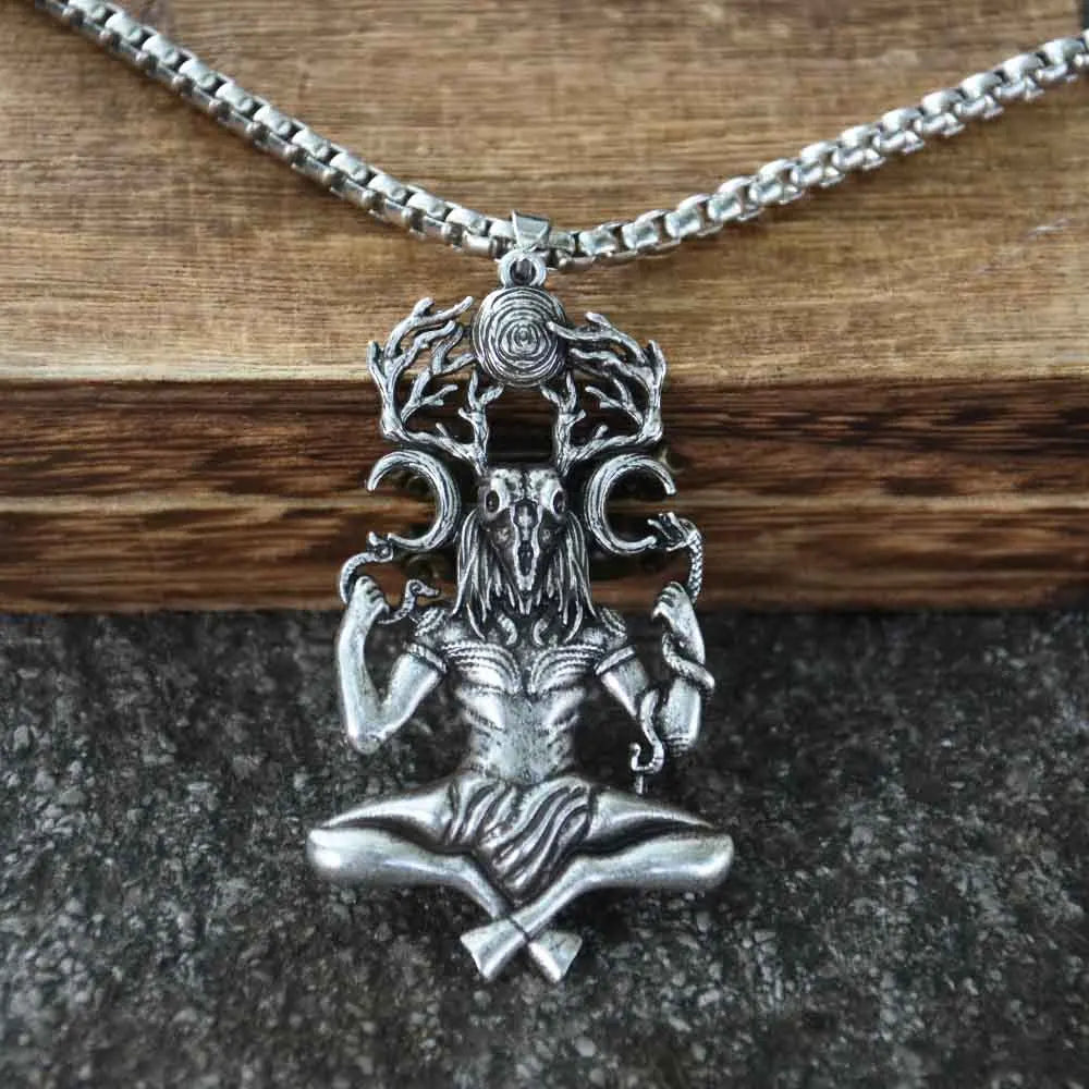 Cernunnos Horned God Pendant Necklace