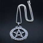 Star Odin Steel Pendant Norse Viking Wicca Pentacle