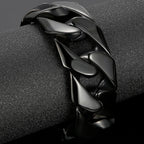 Black 31MM Chunky Cuban Link Chain Bracelet for Men Heavy Stainless Steel Men's Bracelets Birthday Gifts for Dad