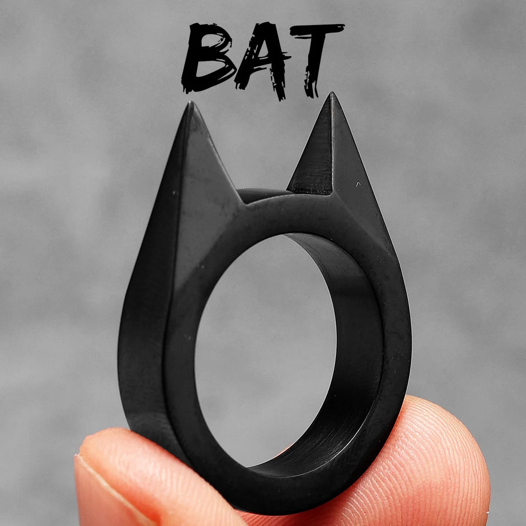 Bat Cat Ears Ring — Stainless Steel