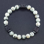 Retro Black Block Volcanic Bracelets Men Women Frosted Onyx Lava Beads Jewelry Yoga Meditation Birthday Gift Wholesales