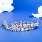 7mm 925 Sterling Silver Moissanite Bracelet 3mm D VVS1 Diamond with GRA for Women Sparkling Wedding Party Fine Jewelry