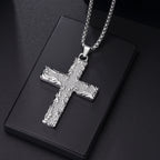 Christian Jesus Cross Necklace For Women Men Stainless Steel Chains Choker Religion Pendants Jewelry Prayer Baptism Gift